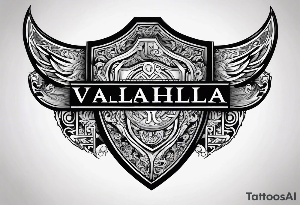Valhalla shield tattoo idea