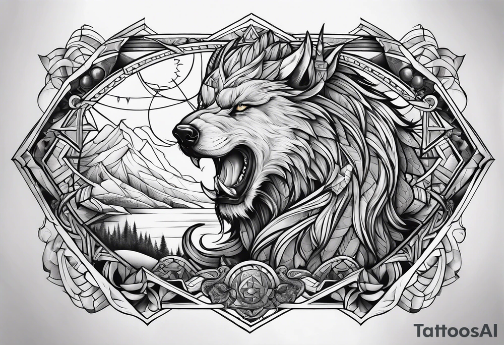 Norse mythology sleeve tattoo idea