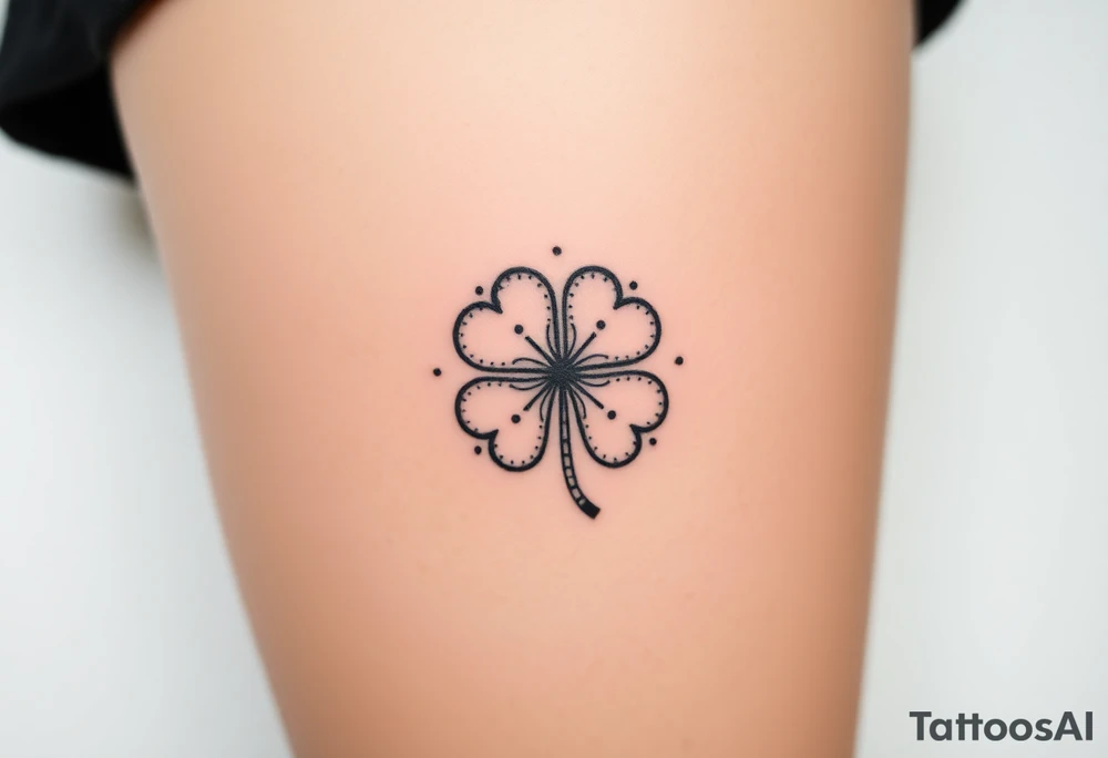 four leaf clover tattoo idea