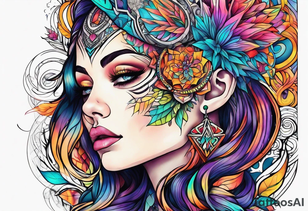 psychedelic tattoo idea