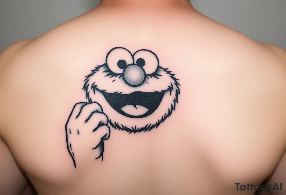Cookie Monster with Oscar the grouch tattoo idea