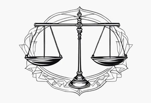 A small fine line combining the Virgo and libra tattoo idea