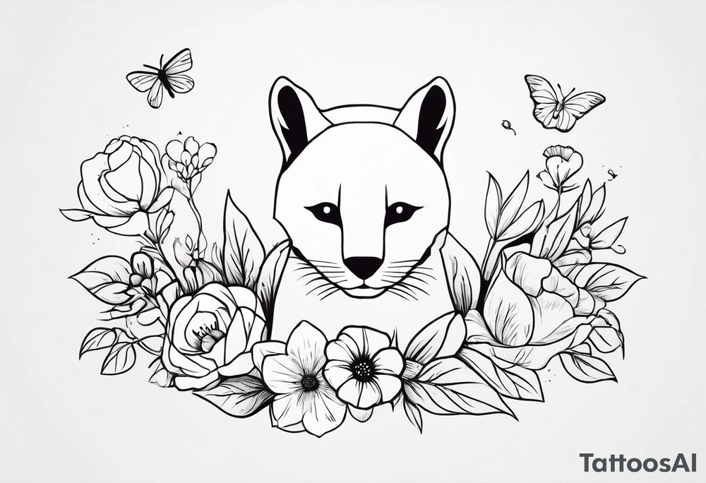 animal, flowers. For remember the death, my dad. and the futur, for being strong tattoo idea