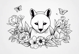 animal, flowers. For remember the death, my dad. and the futur, for being strong tattoo idea