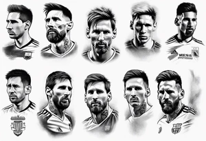 Icons portraits 
ARM SLEEVE 
REALISTIC
lionel messi tattoo idea