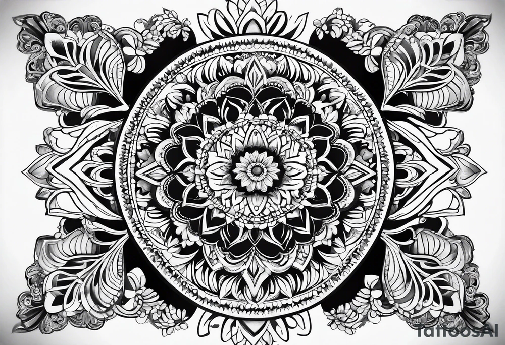 Mandala throat tattoo idea
