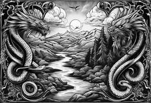 Bible verse: "Jesus replied "Behold, I give unto you power to tread on serpents and scorpions, and over all the power of the enemy: and nothing shall by any means hurt you"" tattoo idea
