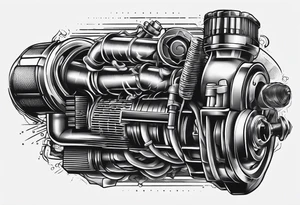 turbo,spark plug, mechanic tattoo idea