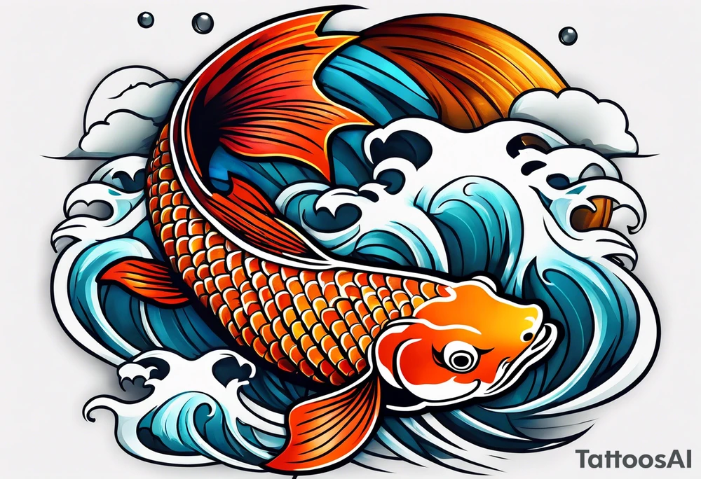 koi fish tattoo idea