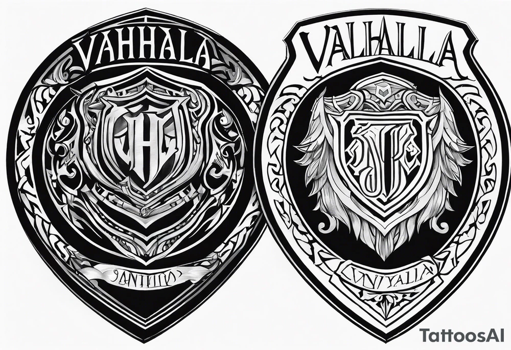 Valhalla shield tattoo idea
