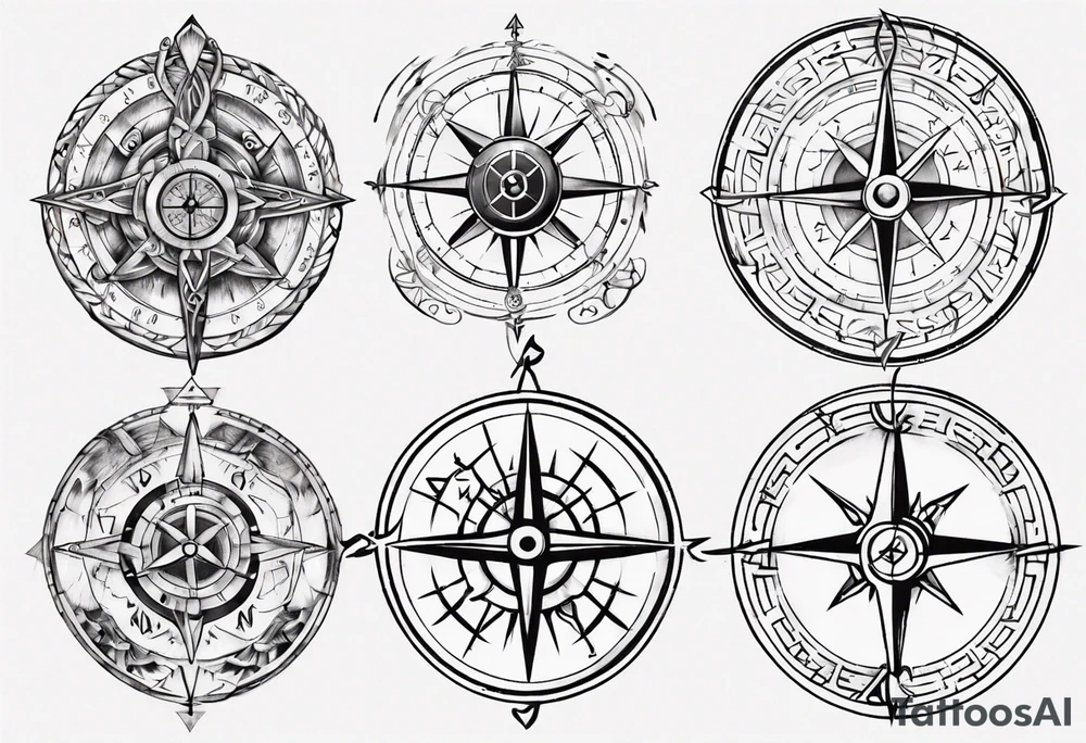 viking compass tattoo idea