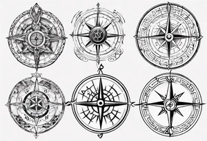 viking compass tattoo idea