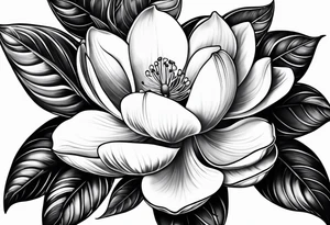 Southern magnolia tree tattoo idea