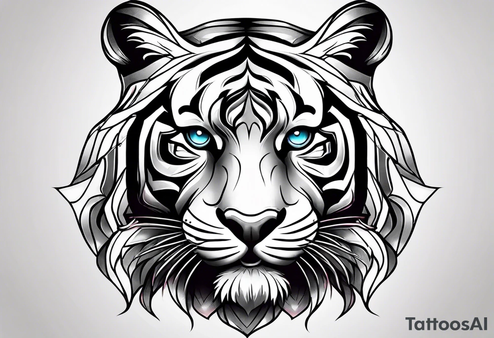 Tiger face tattoo idea