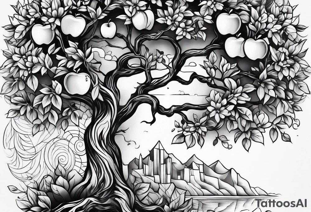 Apple tree tattoo idea