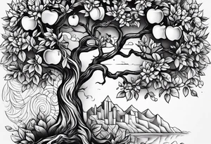 Apple tree tattoo idea