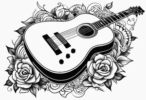 Simple guitar tattoo idea