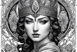 symbol to the goddess of vengeance tattoo idea