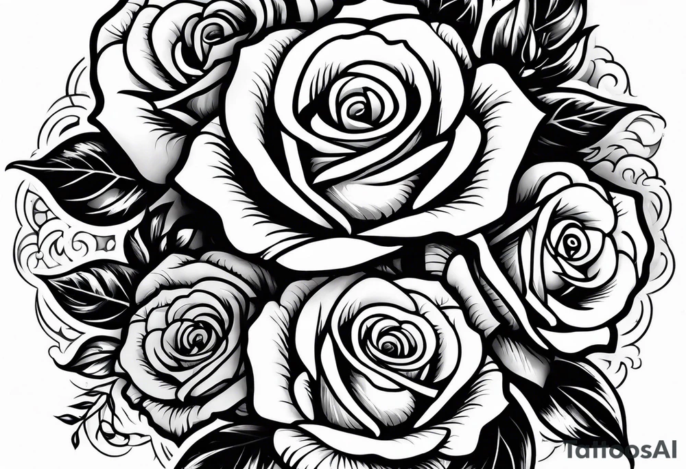 Roses and Elvis Presley tattoo idea