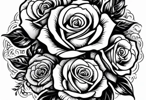 Roses and Elvis Presley tattoo idea