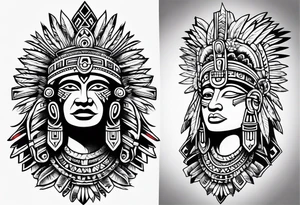 aztec theme tattoo idea