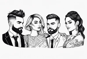 1 boy 2 girls dad tattoo tattoo idea
