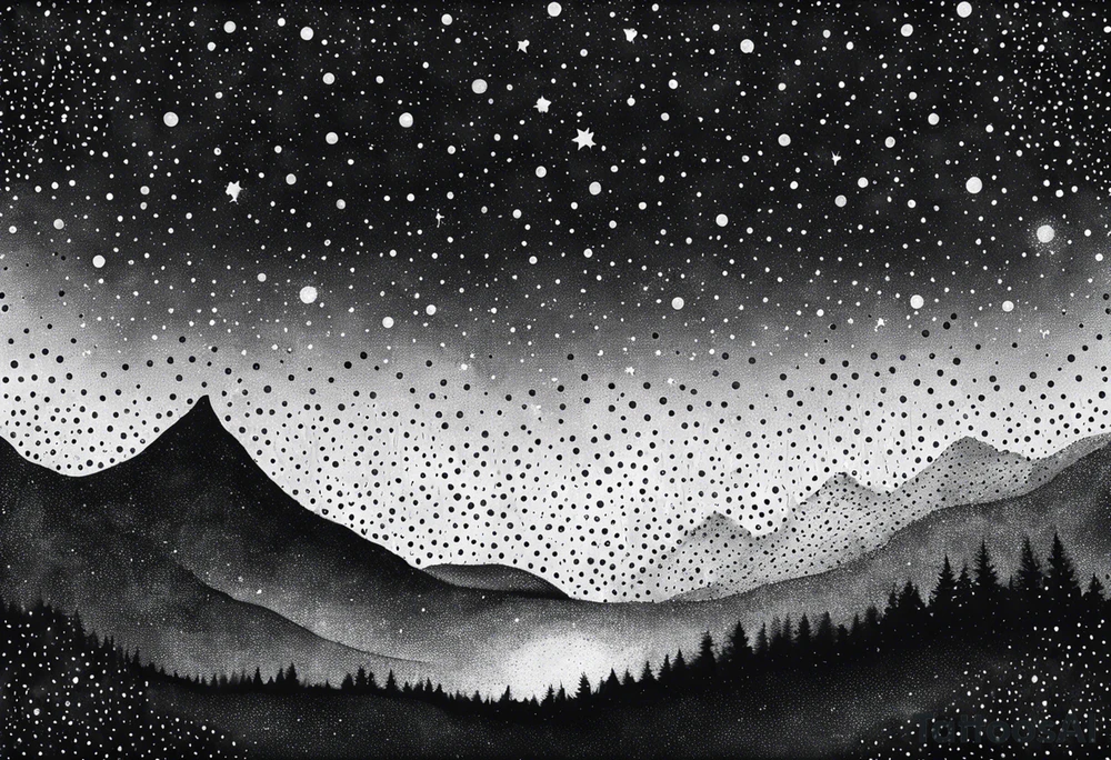 Starry night "7" tattoo idea