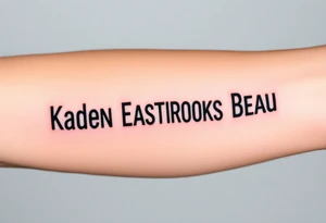 Kaden Easton Brooks Beau made into a crossword puzzle tattoo idea