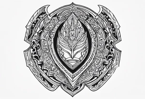tears bouncing off shield held by warrior very simple tattoo idea