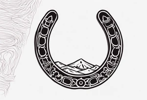 Horseshoe and mud tracks tattoo idea