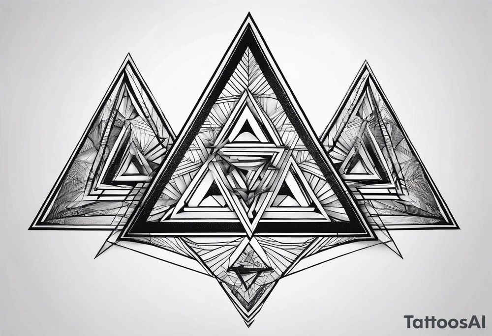 3 interconnecting triangles tattoo idea