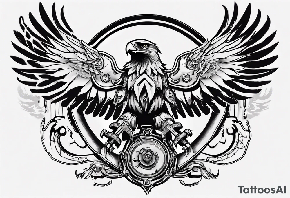 russian eagle tattoo idea