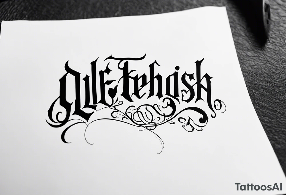 Olde English Lettering KDK tattoo idea