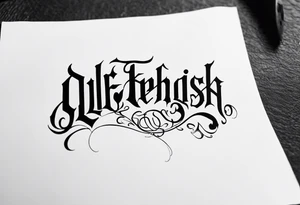 Olde English Lettering KDK tattoo idea
