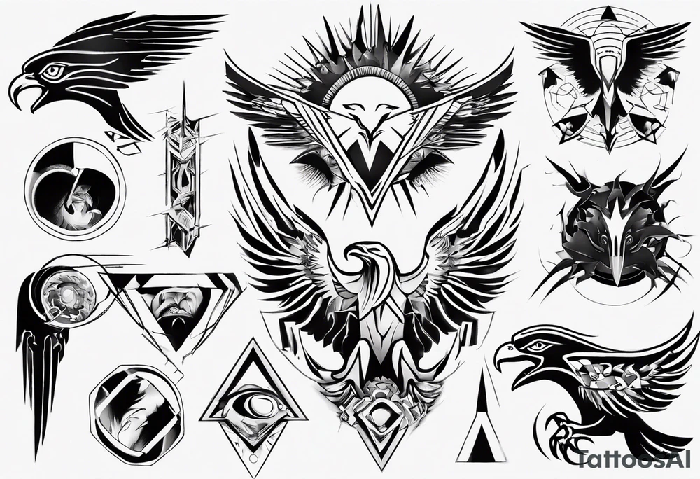 eagles in the underworld tattoo idea
