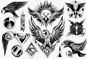 eagles in the underworld tattoo idea