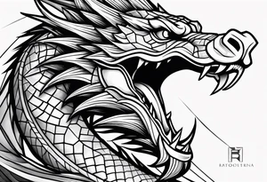 roaring dragon tattoo idea