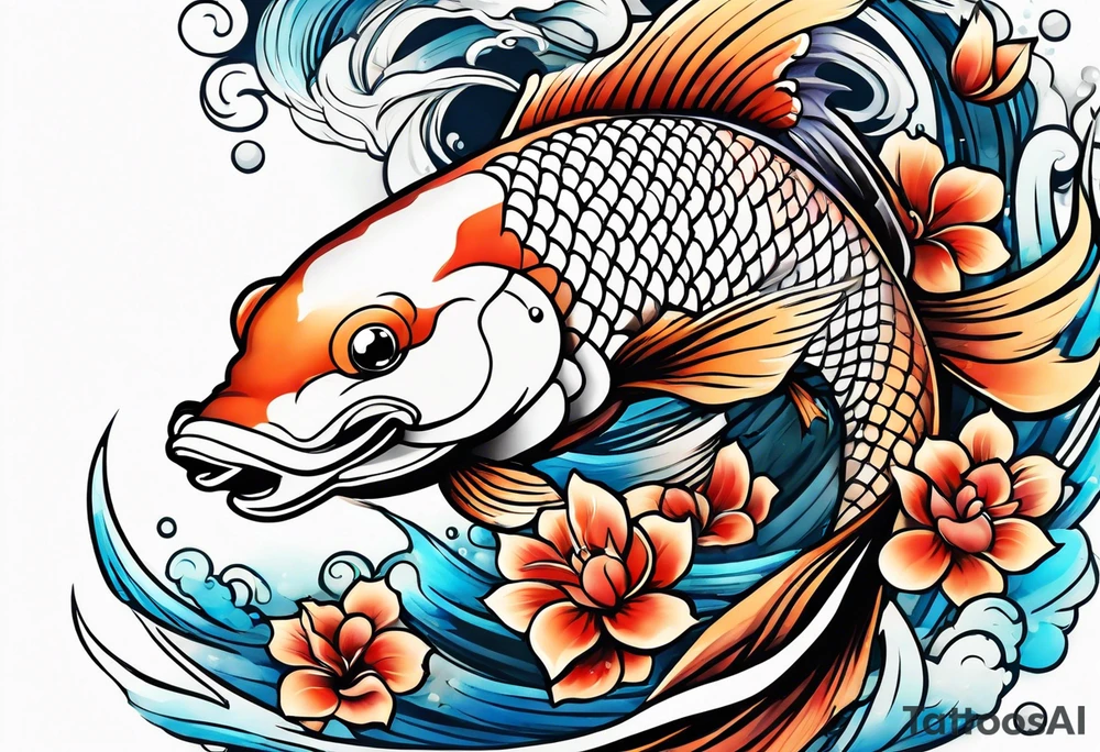 Koi fish tattoo idea