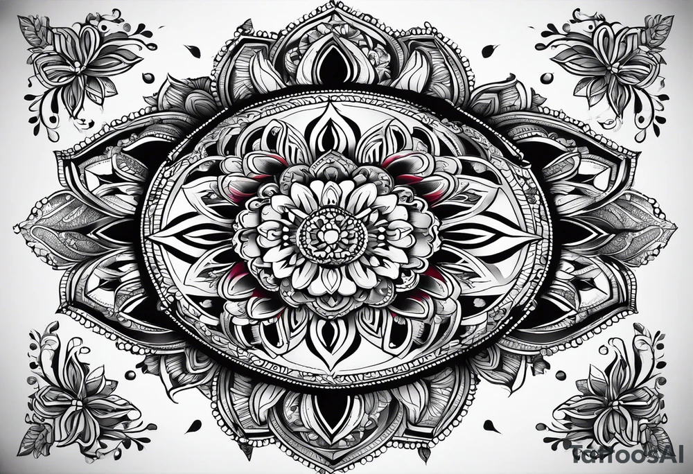 Fineline mandala tattoo idea