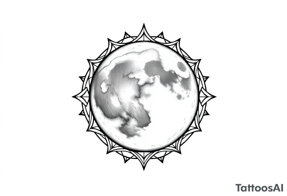 sacred moon tattoo idea