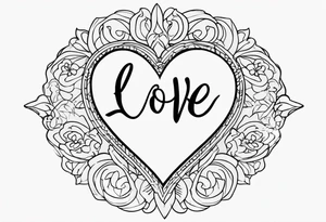 TIFFANY WITH LOVE HEART tattoo idea