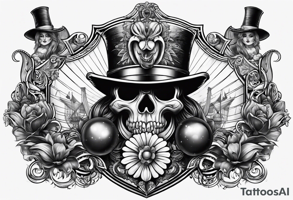 Gothic circus tattoo idea