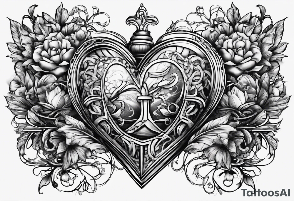 Heart versus mind tattoo idea