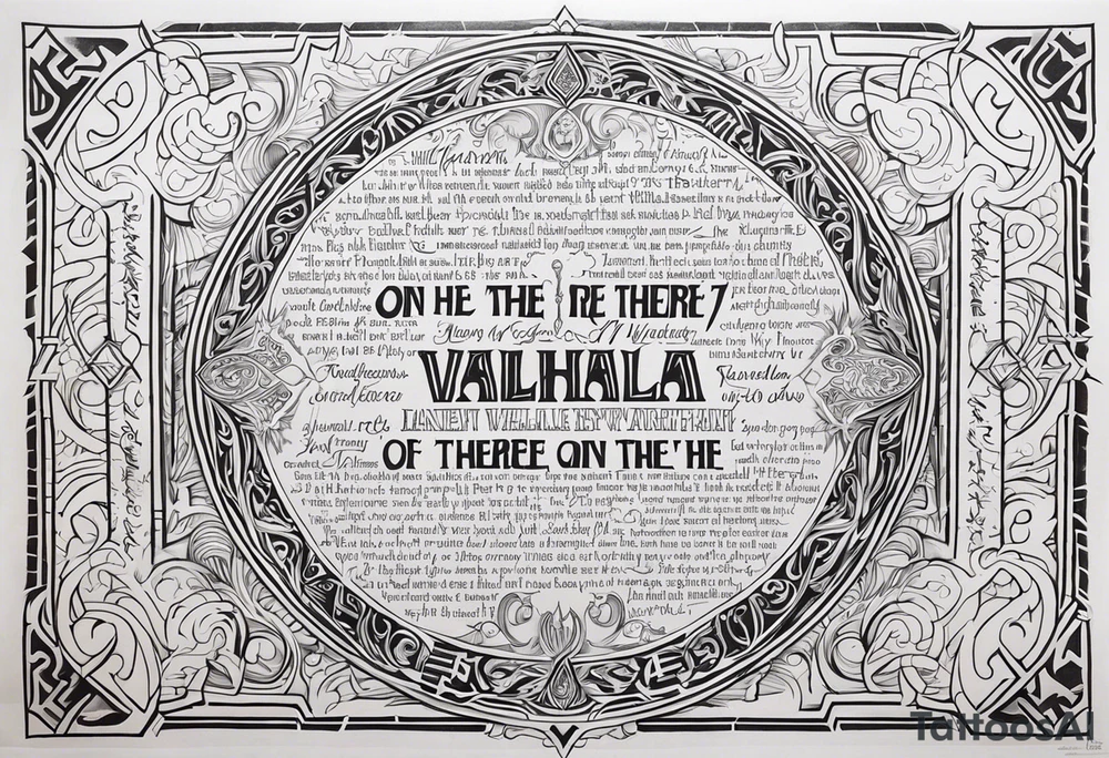 VALHALLA prayer poem lo there tattoo idea