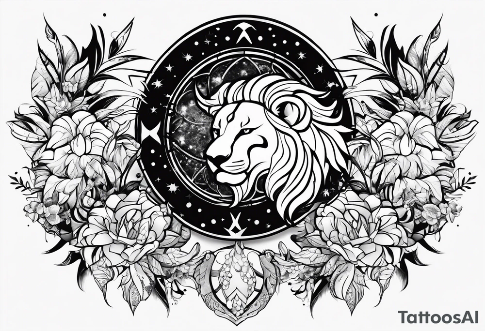 Scorpio and Leo mix tattoo idea