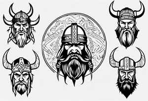 Viking no tattoos headshot tattoo idea