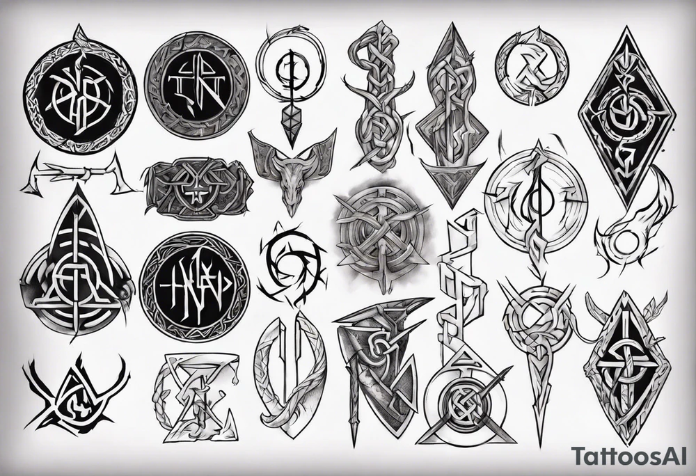 norse gods rune tattoo idea