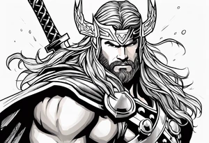 The Mighty Thor that looks like the Chris Hemsworth version tattoo idea