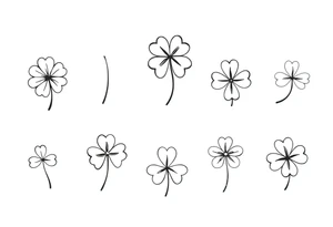 8 unique 4-leaf clovers tattoo idea
