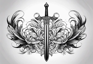 Sword elaborate tattoo idea